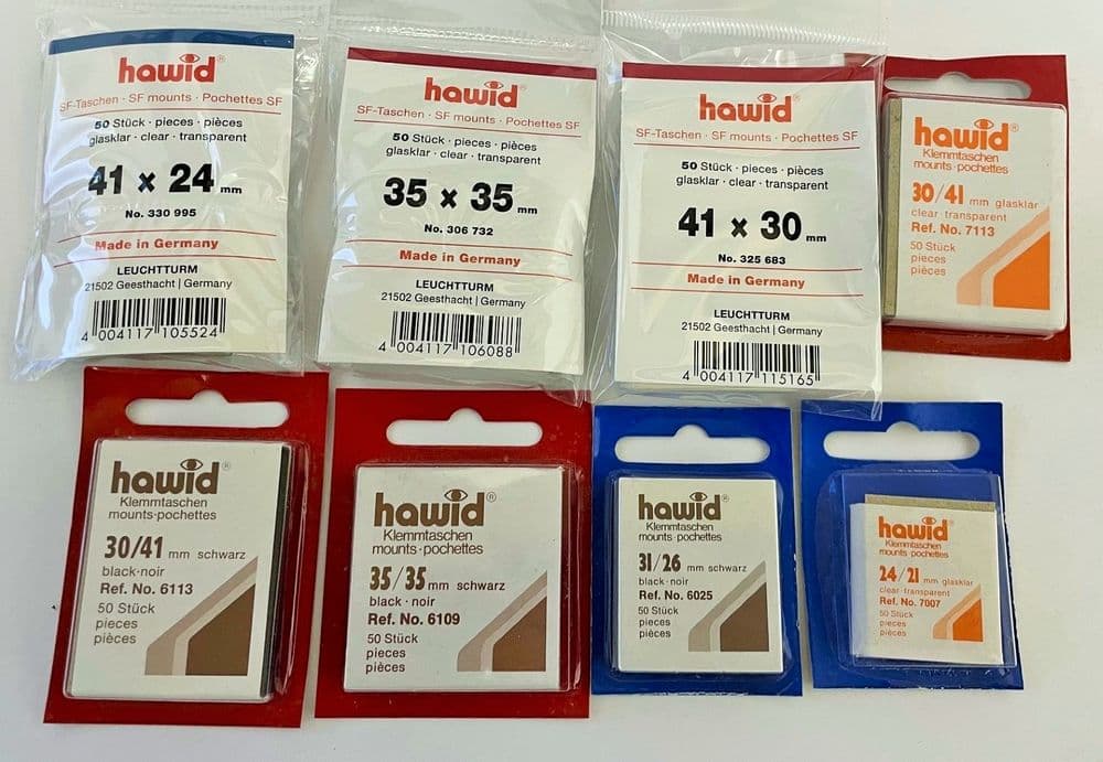 50 Hawid Cut to Size Mounts Black or Clear - Select size