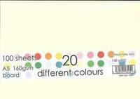 Card Craft A5 White Ivory Multi Coloured Blank Card Packs of 100
