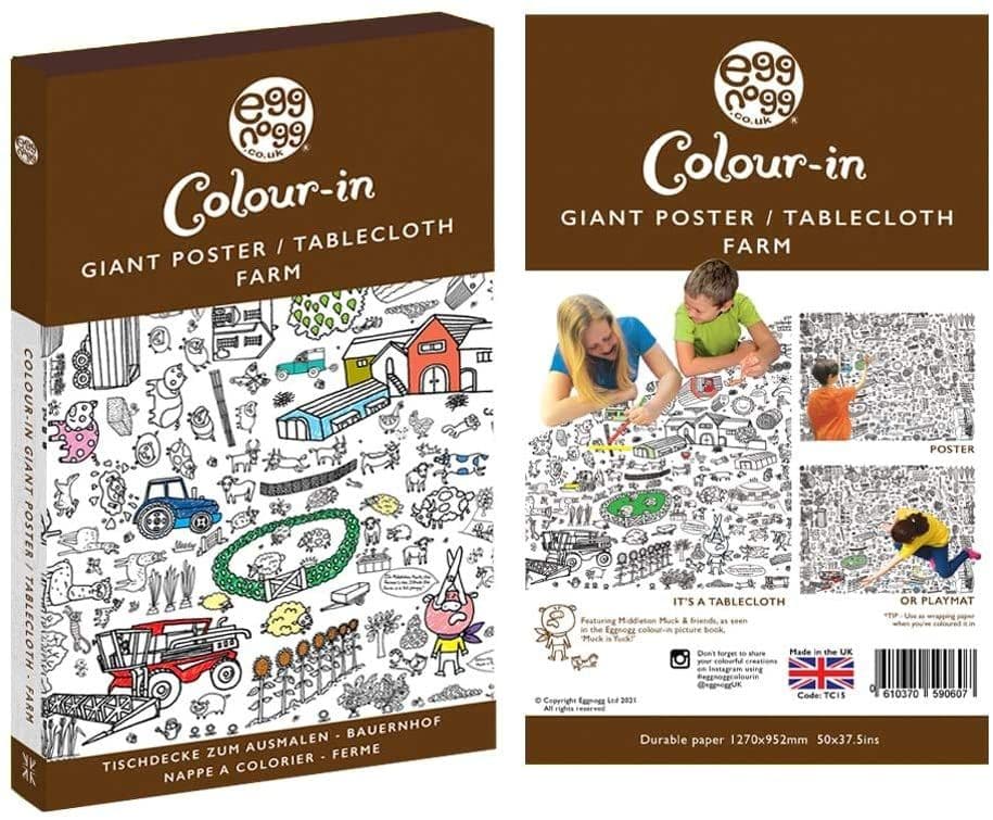 Colour In Tablecloths by Eggnogg Christmas, Halloween, Animal, Dinosaur, Unicorn