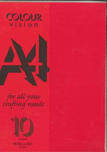 Colour Vision A4 Various Coloured Craft Card Packs of 10 300 gsm