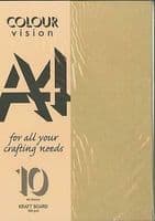 Colour Vision A4 Various Coloured Craft Card Packs of 10 300 gsm