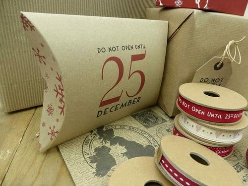 East Of India Do Not Open Until 25 December Pillow Giftbox