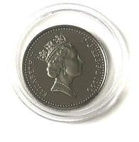 Five Pence 5p Proof Coins From Years 1990 - 2013 in Lighthouse Capsule