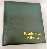 Green Banknote Album with Slip Case and 10 x 2 pocket and 10 x 3 pocket pages