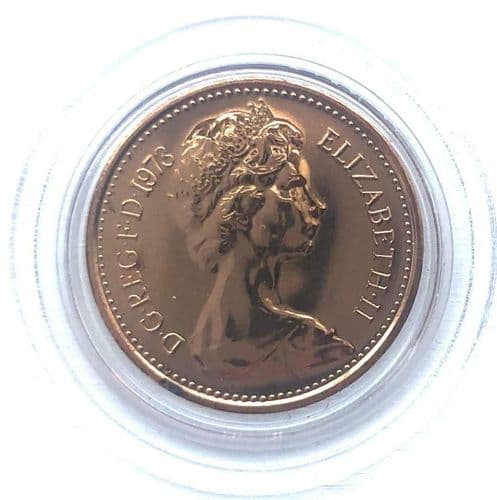 Half Penny 1/2 Proof Coins From Years 1971 - 1984 in Lighthouse Capsule