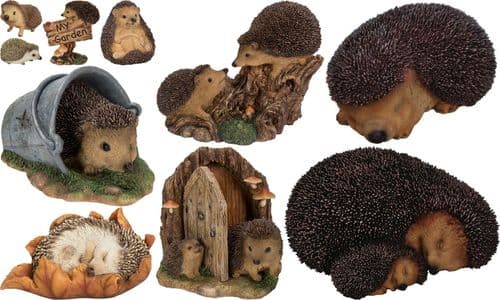Hedgehog Resin Indoor and Outdoor Ornament Vivid Arts