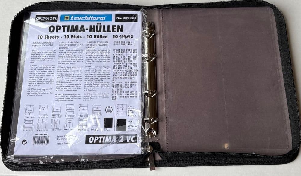 Kurt Optima with 10 pages vertical strips for stamps tickets etc
