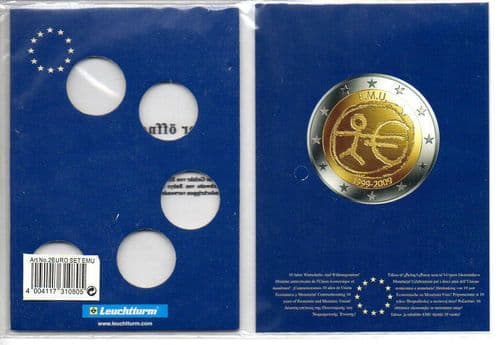 Lighthouse Euro Coin Display Card Germany 2 Euro 5 Coin Set