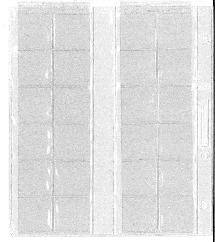 Pack of 100 24 Pocket Decimal Collectors Coin Album Pages