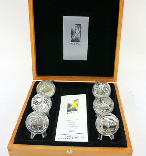 Royal Mint 2000 6 x Euro Medal Collection High Profile Official Cased COA