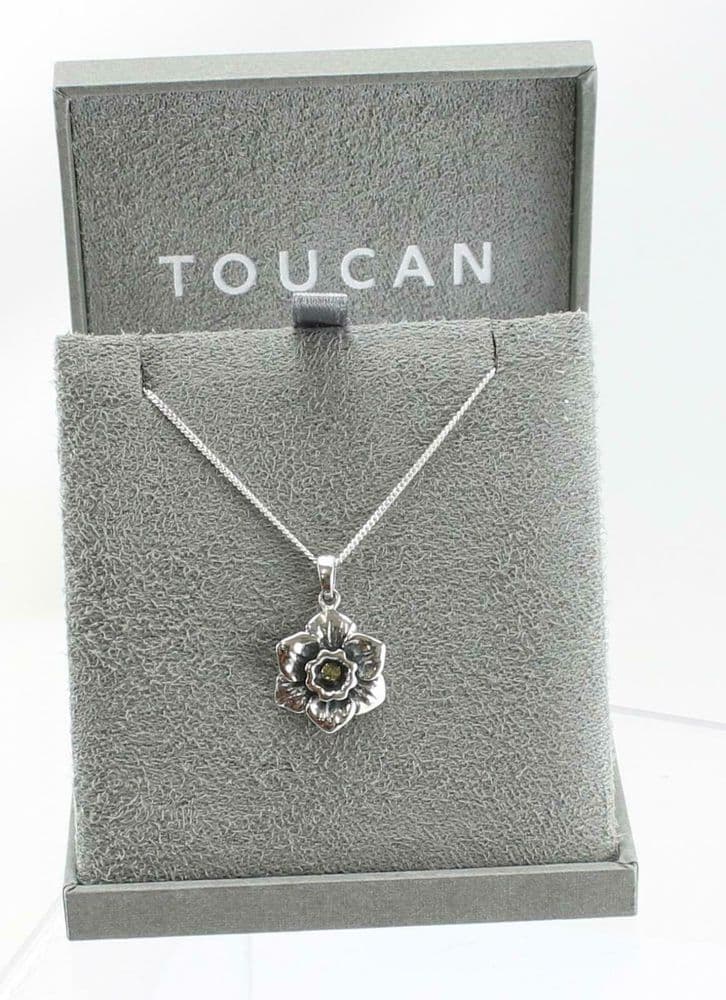 Sterling Silver Toucan Flowers & Plants Pendant & Necklaces various Styles