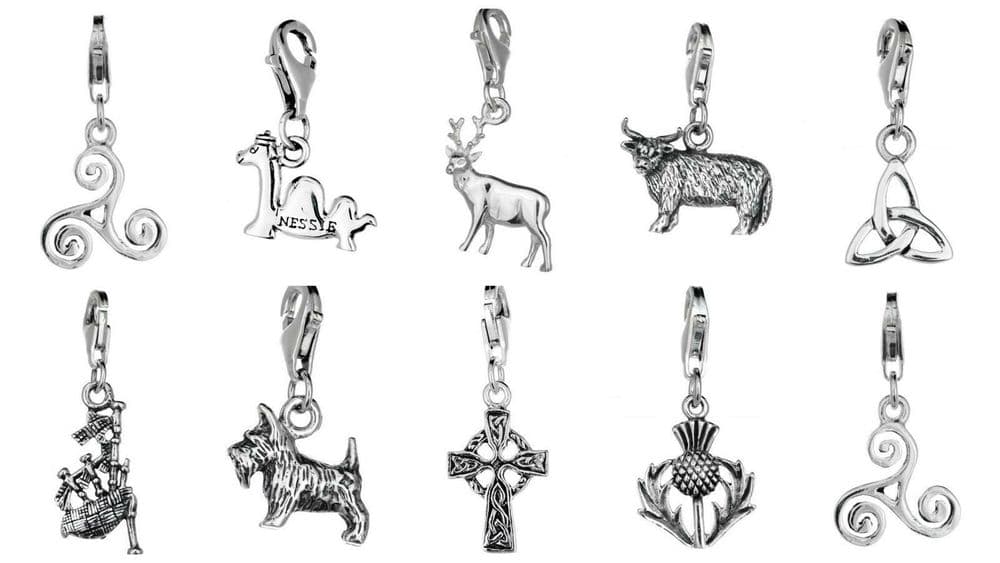 Toucan Of Scotland .925 Sterling Silver Celtic Scottish Design Pendant Charms