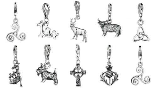 Toucan Of Scotland .925 Sterling Silver Celtic Scottish Design Pendant Charms