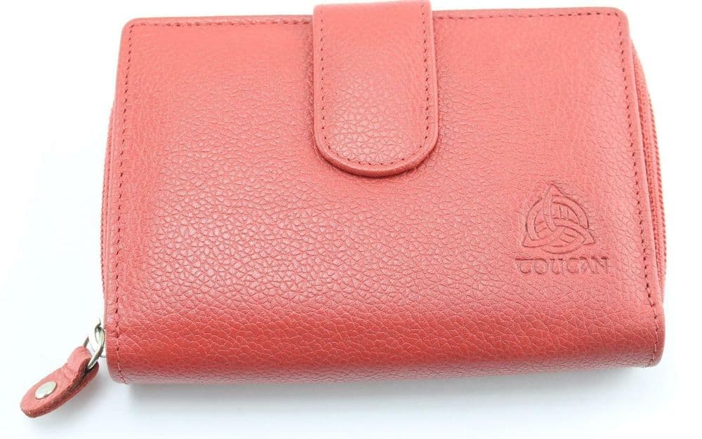 Toucan of Scotland Genuine Leather Ladies Coin Credit Card Notes Purse