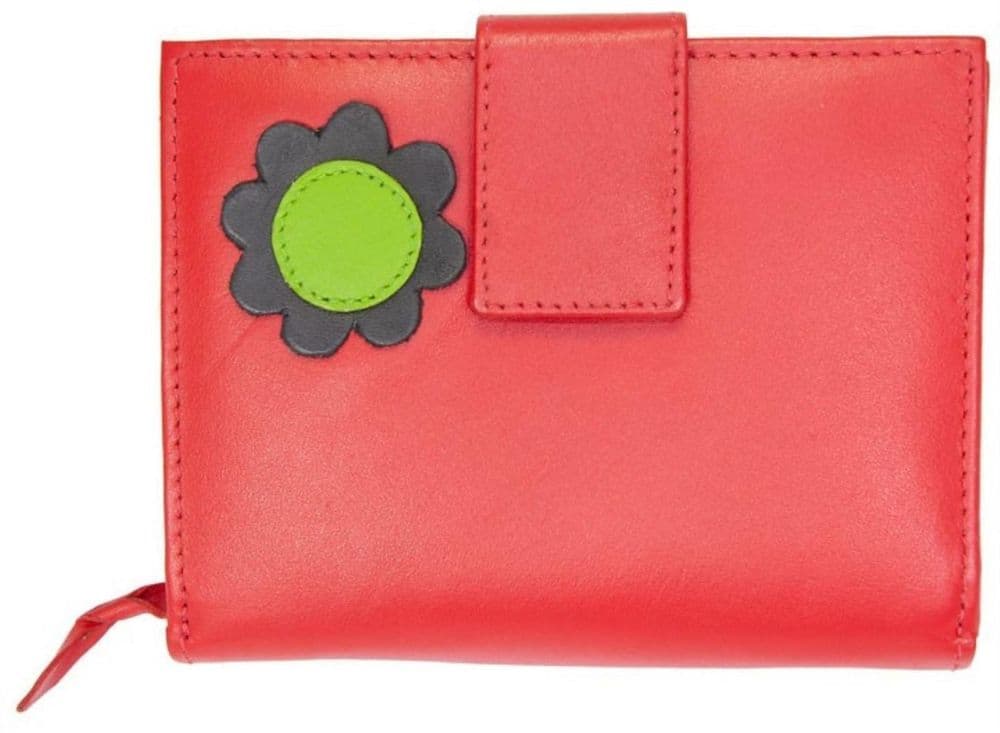 Toucan of Scotland Genuine Leather Ladies Floral Female Coin Credit Card Zip Pu