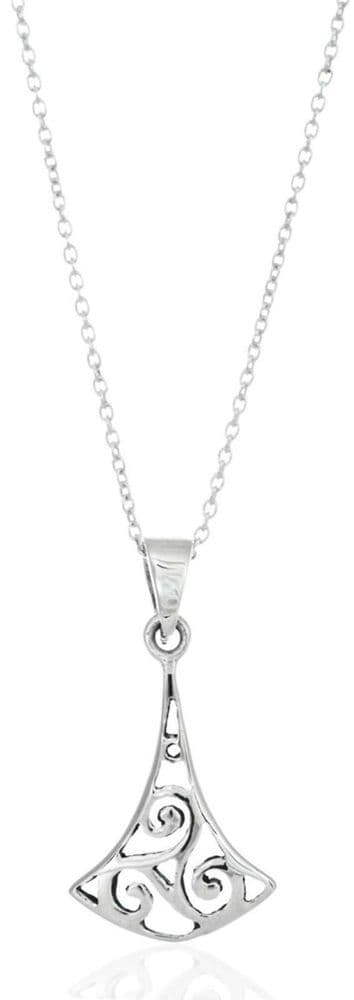 Toucan of Scotland Polished Pewter Celtic Scottish Necklace Curb Chain