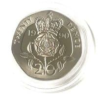 Twenty Pence 20p Proof Coins From Years 1982 - 2013 in Lighthouse Capsule