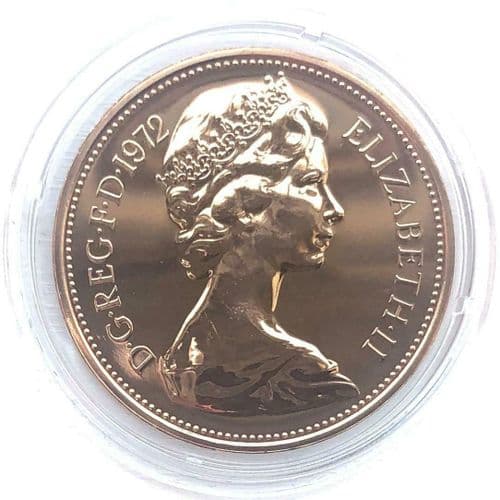 Two Pence 2p Proof Coin from Years 1971 - 2013 in Lighthouse Capsules