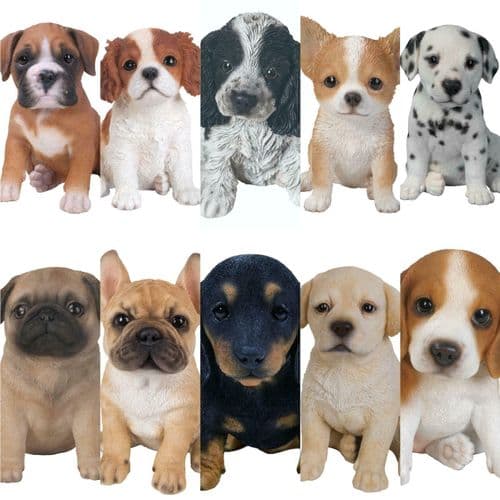 Vivid Arts Realistic Pet Pals Resin Animals Figures Dogs Puppy Pug Frenchie Lab