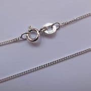 16 Inch/41cm 1mm Thick Sterling Silver Curb Chain