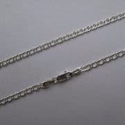16 Inch/41cm 2.9mm Thick Sterling Silver Diamond Cut Double Link Curb Chain
