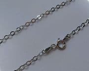 18 Inch/ 46 cm 2.5 mm Thick Sterling Silver Flat Trace Chain