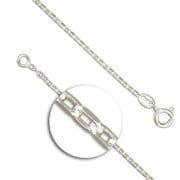 18 inch 46cm 1.55mm Sterling silver Diamond cut Belcher chain 2.4g