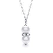 18" Swarovski Glass Crystal and Pearl J-Jaz Necklace