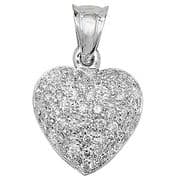 18ct white Gold 0.56ct Diamond set heart pendant