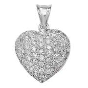 18ct white Gold 0.74ct Diamond set cross pendant