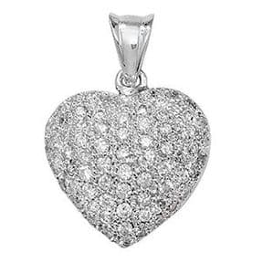 18ct white Gold 0.74ct Diamond set cross pendant