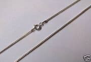 20 Inch/51 cm 1.3mm Thick Sterling Silver Box Chain