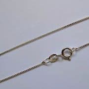 20 Inch/51 cm 1mm Thick Sterling Silver Box Chain