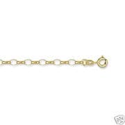 26" 66cm 4mm thick 9ct Gold Open Link Belcher Chain 7g