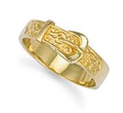 4.7mm thick 9ct Gold plain solid Buckle Ring 4g