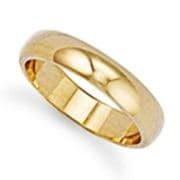 4mm thick 9ct Gold Ultra Lightweight D shape profile Wedding Ring 1.9g Sizes I-Z