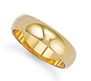 6mm thick 9ct Gold Ultra Lightweight D shape profile Wedding Ring 3g Sizes I-Z