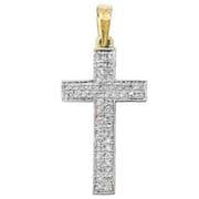 9ct Gold 0.16ct Diamond set cross pendant