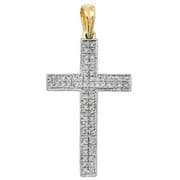 9ct Gold 0.26ct Diamond set cross pendant