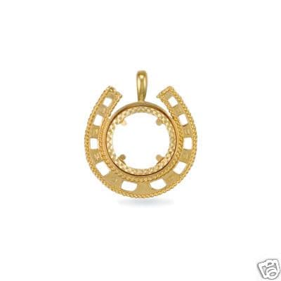 9ct Gold Half Sovereign Coin Pendant Mount 5 7g