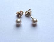 Gold Pearl Earrings
