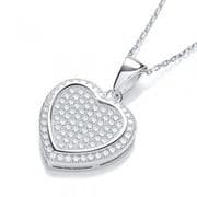 J-Jaz Micro Pave' Heart Pendant with 18" Chain #2