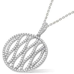 J-Jaz Micro Pave Round Fancy Cz Pendant with 18