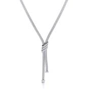 J-Jaz Necklace with 3 Stripes Cz's 17"