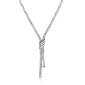 J-Jaz Necklace with 3 Stripes Cz's 17
