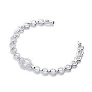 J-Jaz Rhodium plated Sterling silver Micro Pave' 164 White Cz's Bracelet 7.5"/19cm