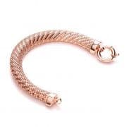 J-Jaz Rose Plated Mesh Bracelet