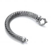 J-Jaz Ruthenium Plated Mesh Bracelet