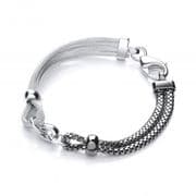J-Jaz Ruthenium & Silver Mesh Bracelet #2