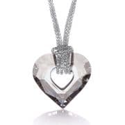 J-Jaz Swarovski Crystal Heart Fancy Chain 17"